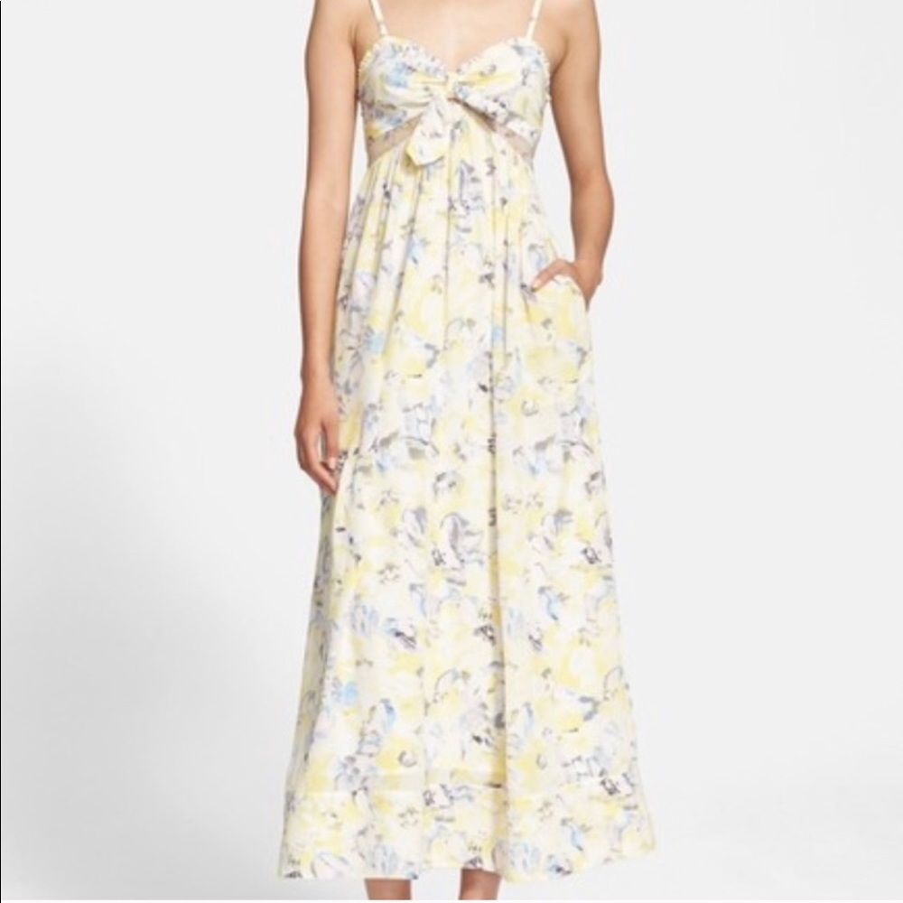 Rebecca Taylor yellow Aloha floral maxi dress